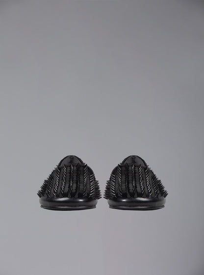 UNIF Hellraiser spiked slip on loafer in tonal on colorway. - UNIF New Arrivals