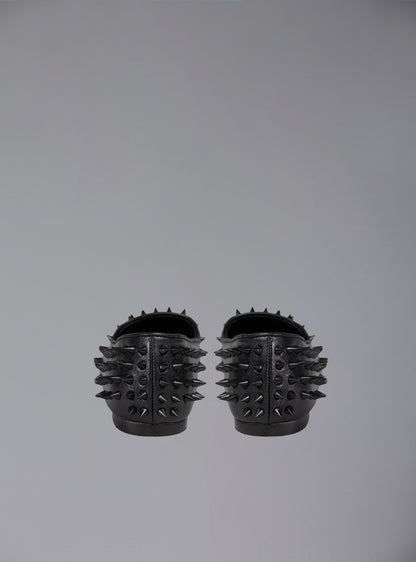 UNIF Hellraiser spiked slip on loafer in tonal on colorway. - UNIF New Arrivals