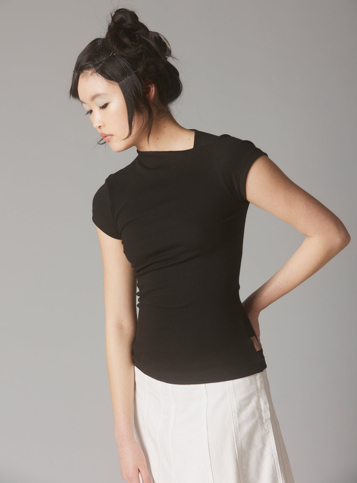 Rib Asymmetrical Cap Sleeve - UNIF New Arrivals